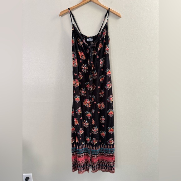 Angie Boho Cottagecore Cami Strappy Maxi Dress Festival Summer Vacation - Picture 2 of 11